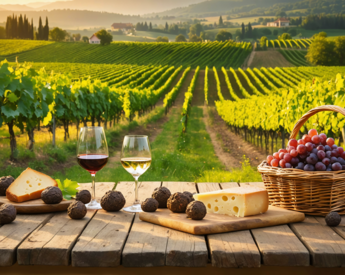 offrez une escapade gourmande alliant découvertes viticoles et trufficoles. profitez d'un séjour unique au cœur des vignobles et truffières avec ce coffret cadeau idéal pour les amateurs de saveurs authentiques.