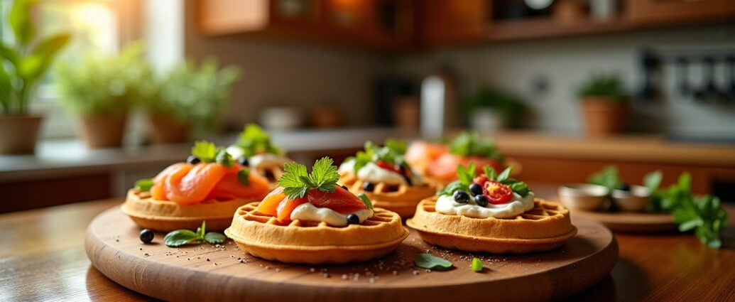 Gaufres salées : des idées gourmandes pour un apéritif original et plein de saveurs