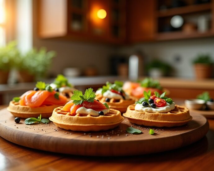 Gaufres salées : des idées gourmandes pour un apéritif original et plein de saveurs